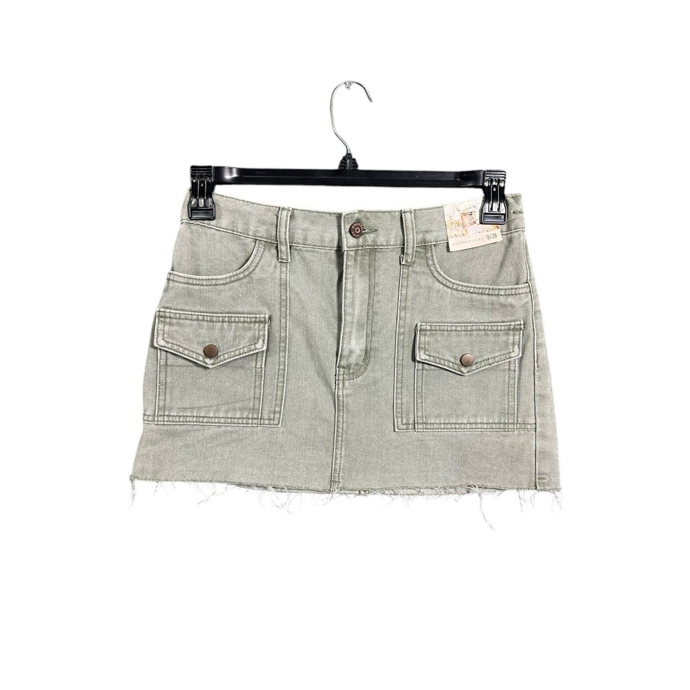 Sincerely Jules‎ Green Jean Denim Skirt Womens Size 9/28